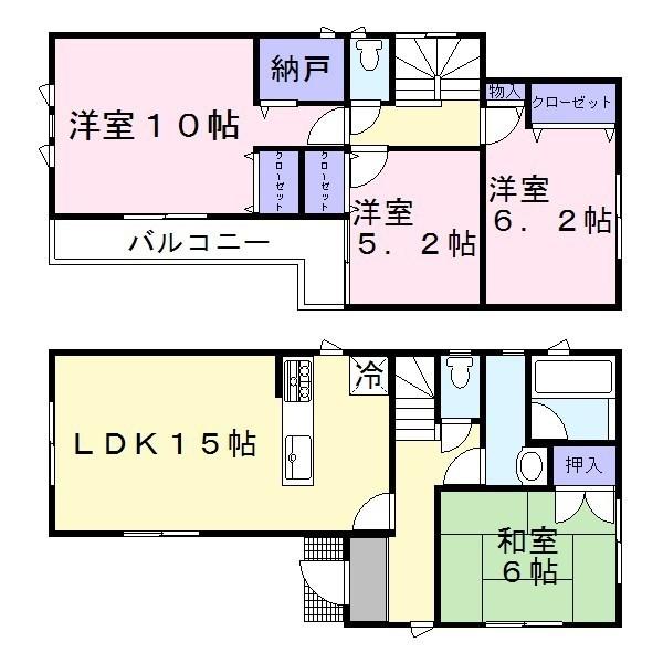 Floor plan. 26,800,000 yen, 4LDK, Land area 105.1 sq m , Building area 97.6 sq m