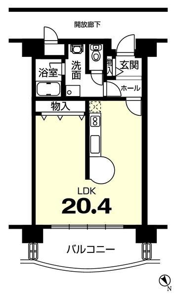 Floor plan. Price 5.5 million yen, Occupied area 49.45 sq m , Balcony area 10.4 sq m