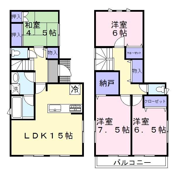Floor plan. 26,800,000 yen, 4LDK, Land area 105.1 sq m , Building area 96.79 sq m