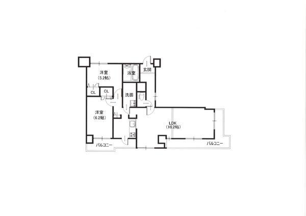 Floor plan. 3LDK, Occupied area 68.19 sq m , Balcony area 13.13 sq m