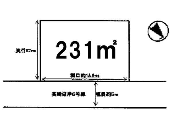 Compartment figure. Land price 10.8 million yen, Land area 231 sq m