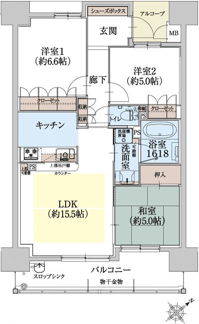 Floor: 3LDK, occupied area: 71.92 sq m, Price: 27.3 million yen ・ 28,300,000 yen