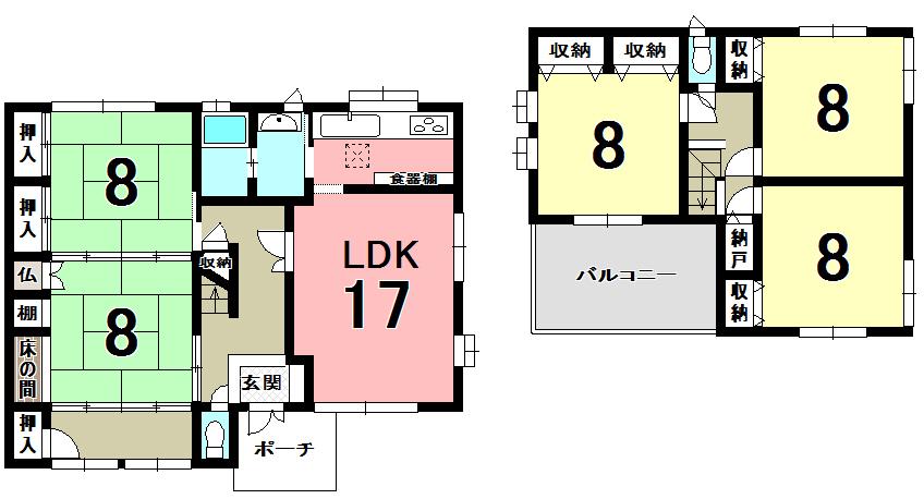 Floor plan. 26 million yen, 5LDK, Land area 216.32 sq m , Building area 146.26 sq m