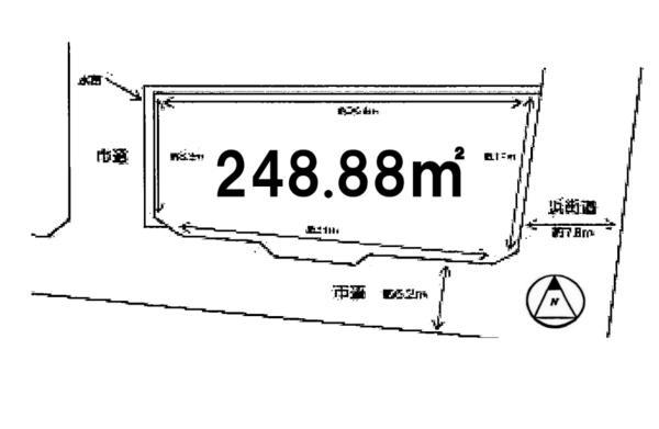 Compartment figure. Land price 14.8 million yen, Land area 248.88 sq m