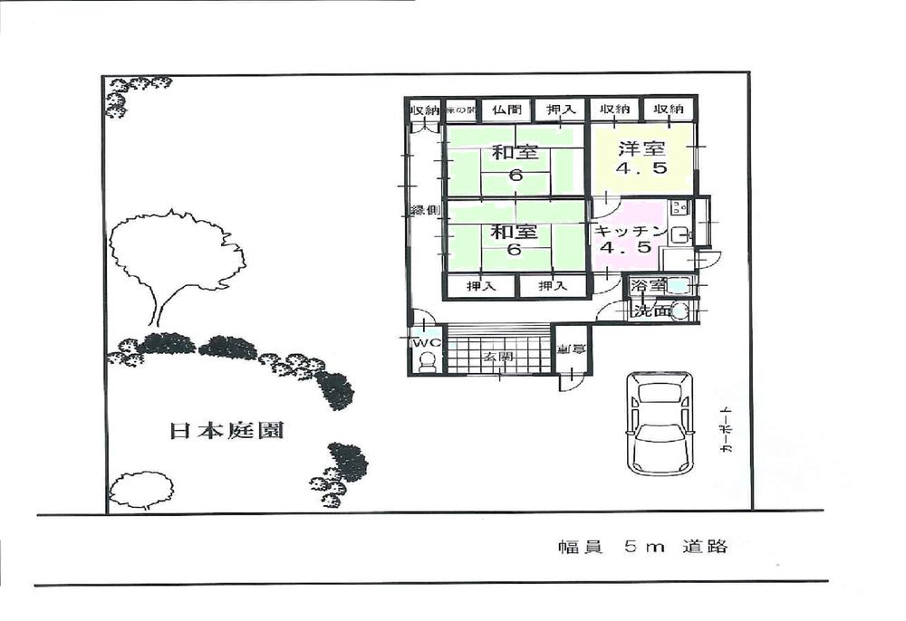 Floor plan. 39,800,000 yen, 3K, Land area 454.35 sq m , Building area 80.88 sq m