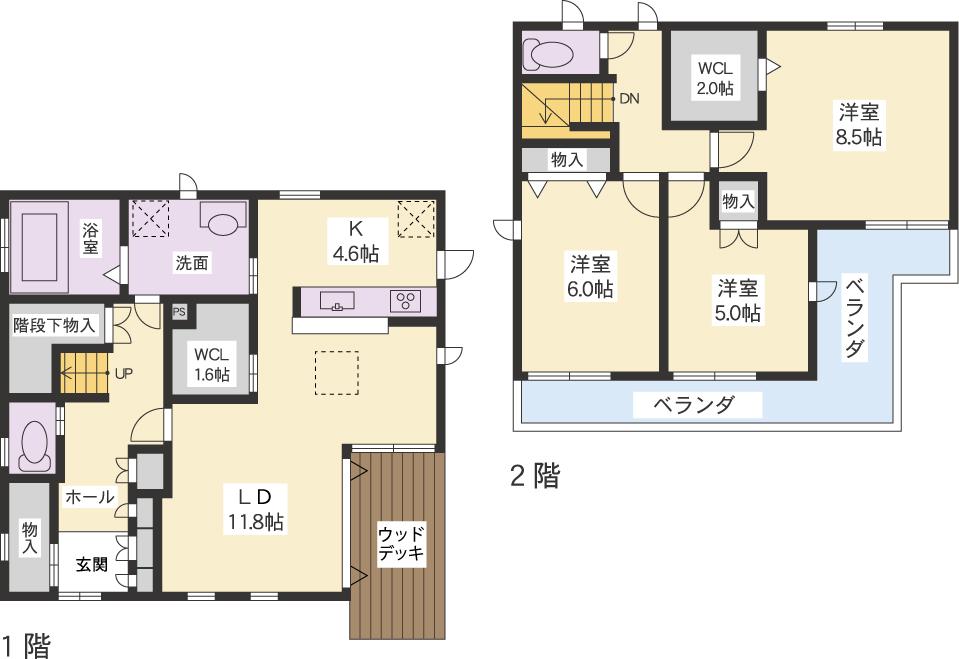 Floor plan. 42,800,000 yen, 3LDK + 2S (storeroom), Land area 155.98 sq m , Building area 107.23 sq m