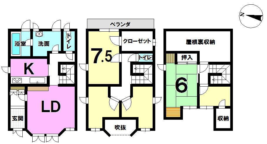 Floor plan. 11 million yen, 4LDK+S, Land area 107.1 sq m , Building area 128.1 sq m