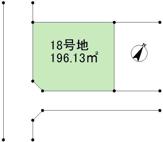 Compartment figure. Land price 14,230,000 yen, Land area 196.13 sq m