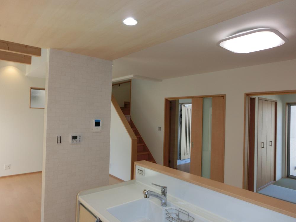 Living. Living from the kitchen tatami room, Community plan with views to the living room stairs to go up to the second floor!