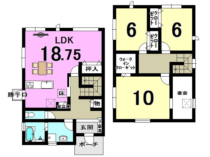 Floor plan. 24,300,000 yen, 3LDK, Land area 200.44 sq m , Building area 114.27 sq m