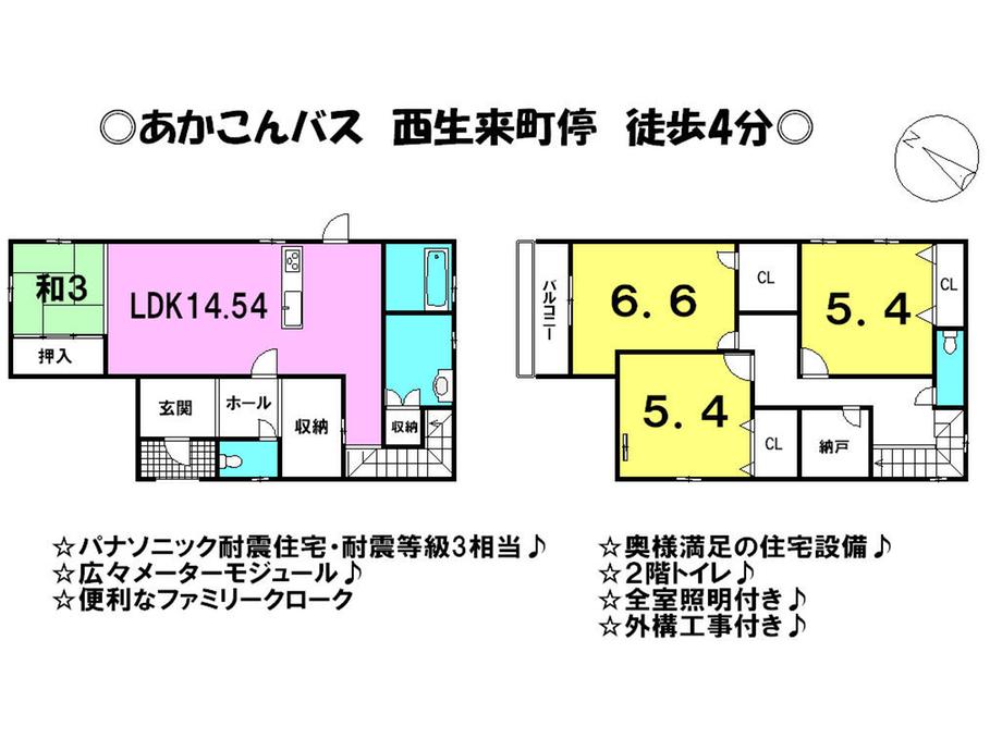 Floor plan. 25,800,000 yen, 3LDK+S, Land area 133.44 sq m , Building area 106.25 sq m