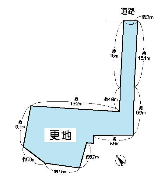 Compartment figure. Land price 3.5 million yen, Land area 247.68 sq m