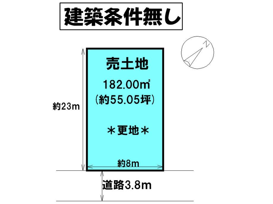 Compartment figure. Land price 5.5 million yen, Land area 182 sq m local land photo