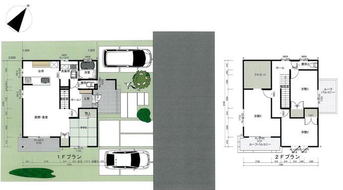 Floor plan. 45,900,000 yen, 4LDK, Land area 200.64 sq m , Building area 112.62 sq m 2-2 No. land Floor plan
