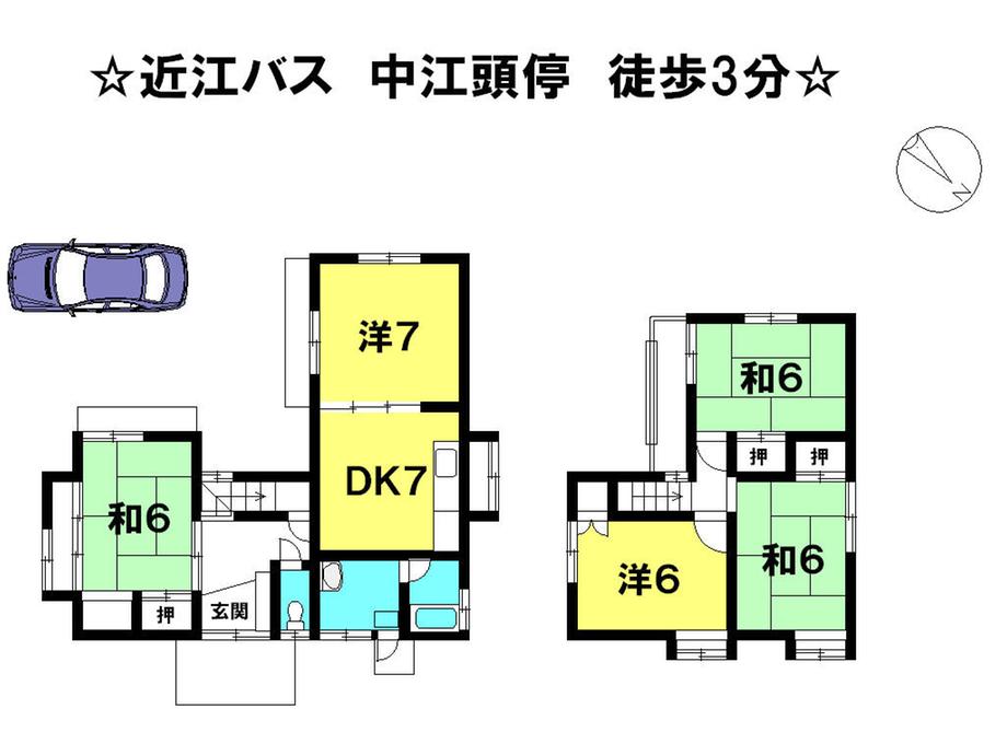 Floor plan. 10.8 million yen, 5DK, Land area 154.84 sq m , Building area 90.04 sq m
