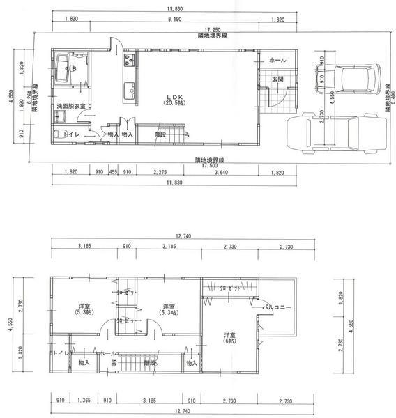 Floor plan. 18,950,000 yen, 3LDK, Land area 110.39 sq m , Building area 94.41 sq m