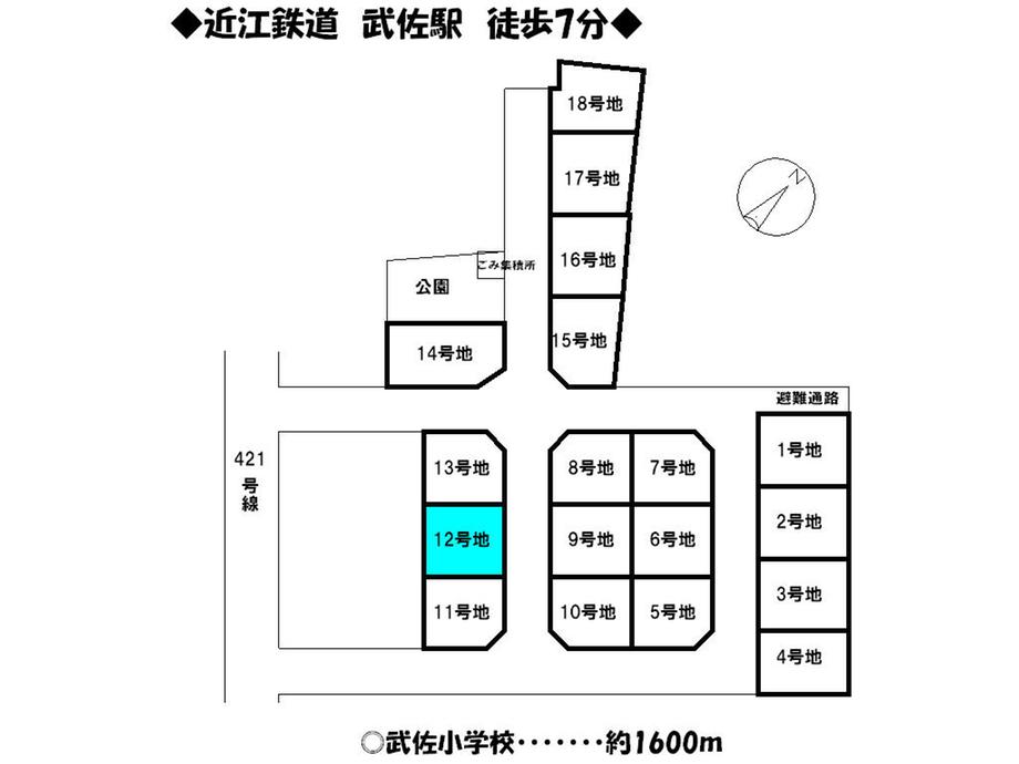 Compartment figure. Land price 7,342,000 yen, Land area 211.05 sq m
