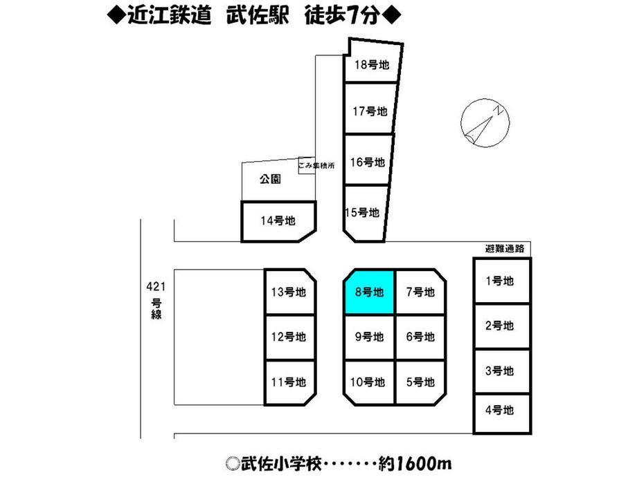 Compartment figure. Land price 7,599,000 yen, Land area 200.96 sq m