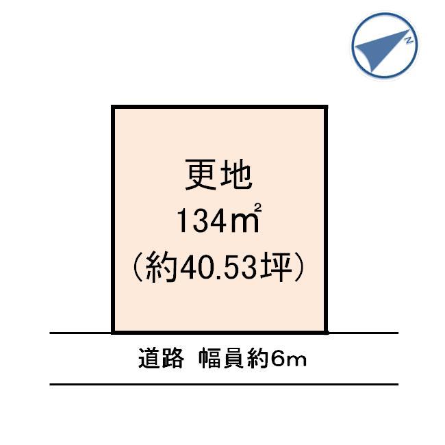 Compartment figure. Land price 4.5 million yen, Land area 134 sq m