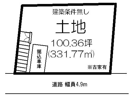 Compartment figure. Land price 28.8 million yen, Land area 331.77 sq m