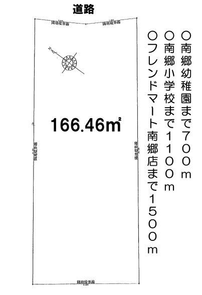 Compartment figure. Land price 8.5 million yen, Land area 166.46 sq m