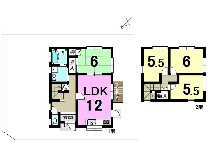 Floor plan. 9.9 million yen, 4LDK, Land area 190.41 sq m , Building area 86.12 sq m