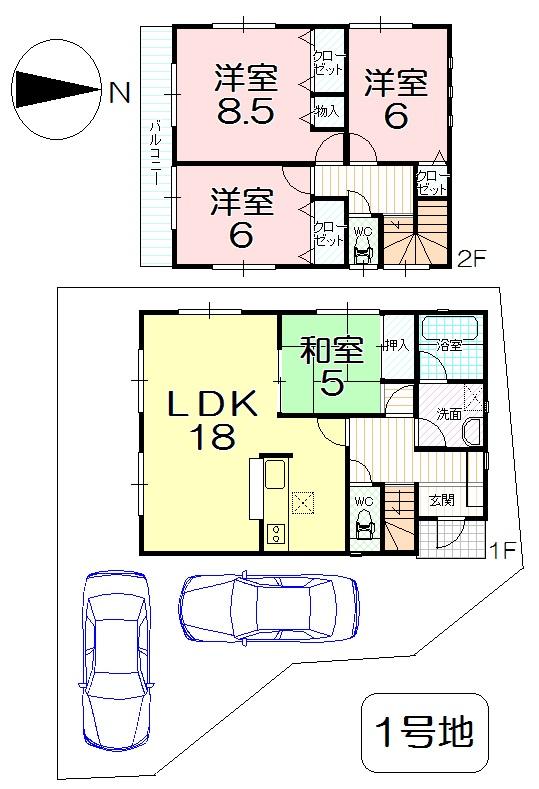 Floor plan. (No. 1 point), Price 19.9 million yen, 4LDK, Land area 143.75 sq m , Building area 99.63 sq m
