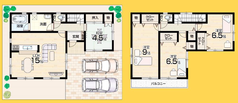 Floor plan. (No. 2 locations), Price 19,800,000 yen, 4LDK, Land area 123.54 sq m , Building area 98.01 sq m