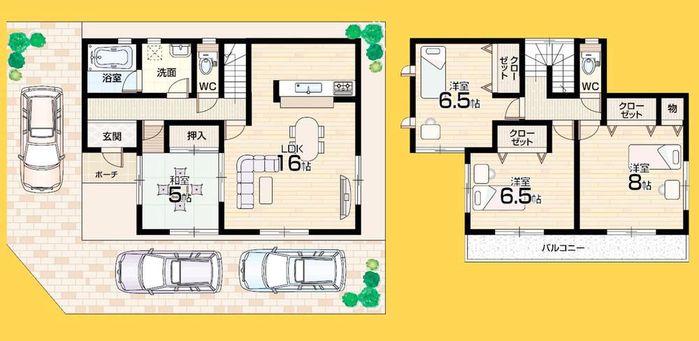 Floor plan. (No. 1 point), Price 21,800,000 yen, 4LDK, Land area 123.5 sq m , Building area 98.01 sq m