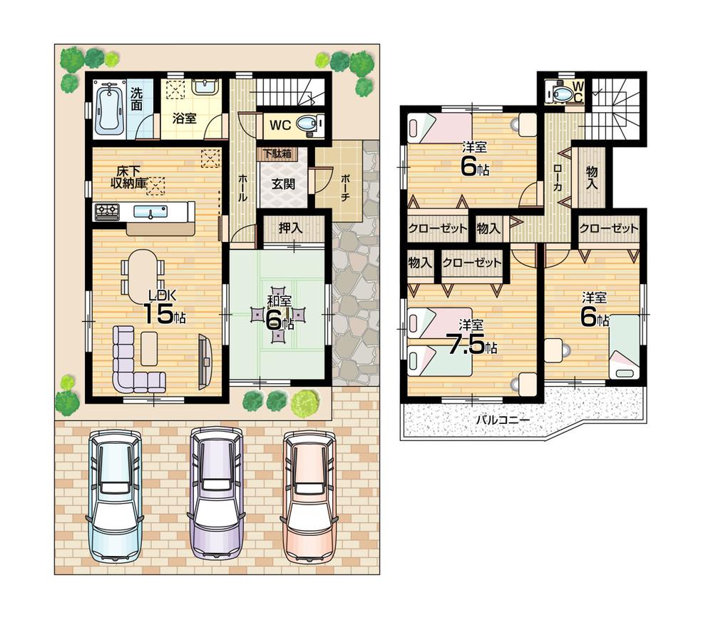 Floor plan. 20,900,000 yen, 4LDK, Land area 130.98 sq m , 4LDK of building area 103.27 sq m room