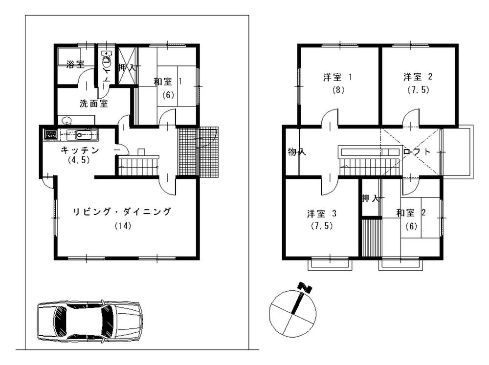 Floor plan. 13.2 million yen, 5LDK, Land area 148.79 sq m , Building area 129.14 sq m