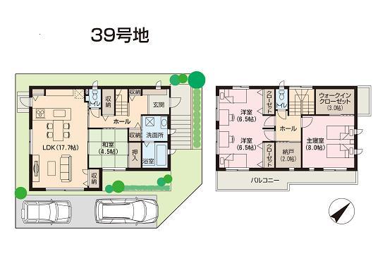 Floor plan. (No. 39 locations), Price 41,900,000 yen, 4LDK, Land area 128.87 sq m , Building area 112.33 sq m