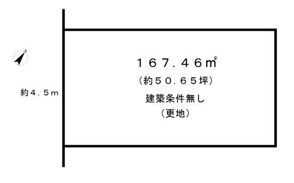 Compartment figure. Land price 5.5 million yen, Land area 167.46 sq m