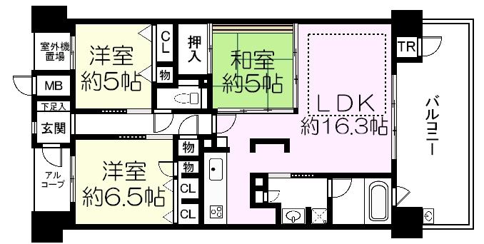 Floor plan. 3LDK, Price 21,800,000 yen, Footprint 75.2 sq m , Balcony area 16.8 sq m
