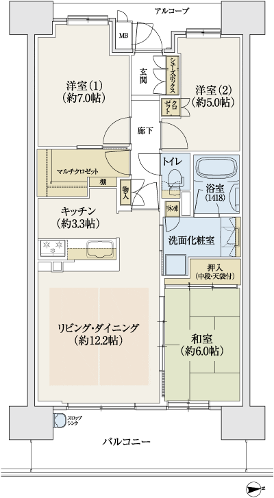 Floor: 3LDK, occupied area: 75.92 sq m, Price: TBD