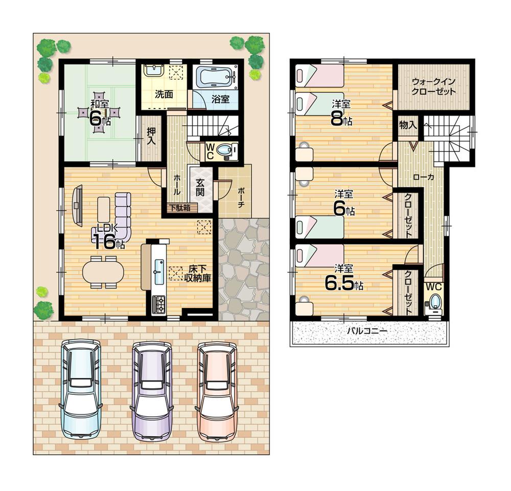 Floor plan. 20,900,000 yen, 4LDK, Land area 130.94 sq m , 4LDK of building area 130.94 sq m room