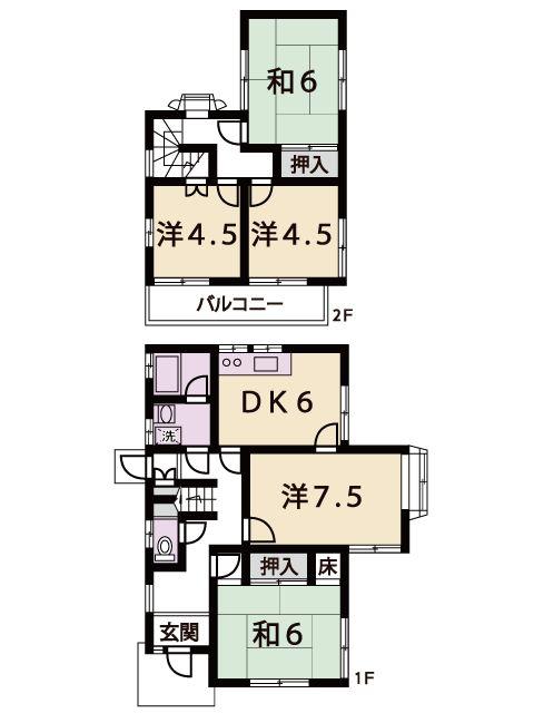 Floor plan. 13.8 million yen, 5DK, Land area 191.79 sq m , Building area 104.92 sq m