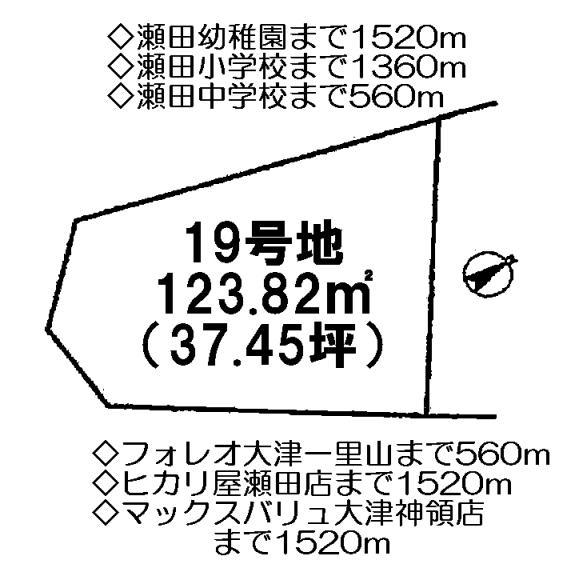 Compartment figure. Land price 12.5 million yen, Land area 123.82 sq m