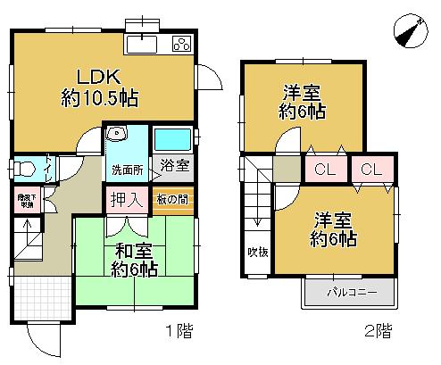 Floor plan. 7.8 million yen, 3LDK, Land area 176 sq m , Building area 71.62 sq m