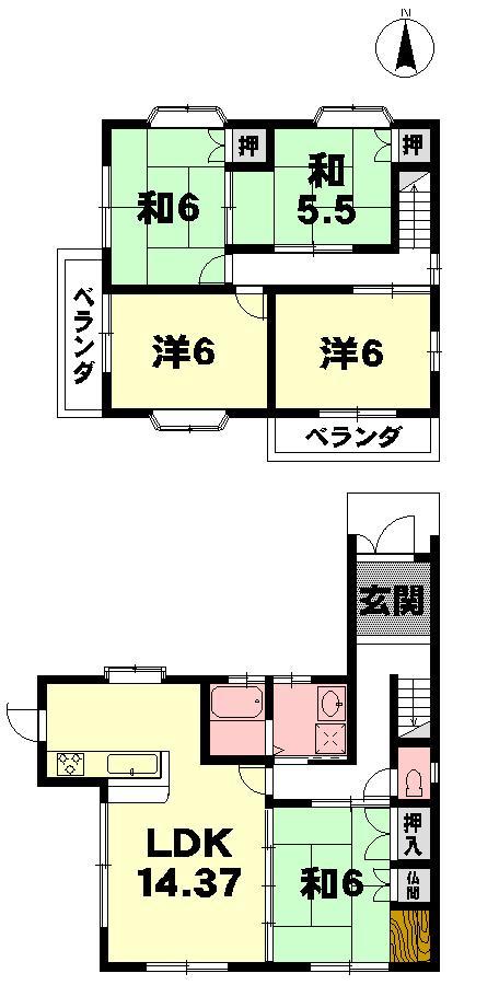 Floor plan. 16.8 million yen, 5LDK, Land area 120.09 sq m , Building area 99.98 sq m