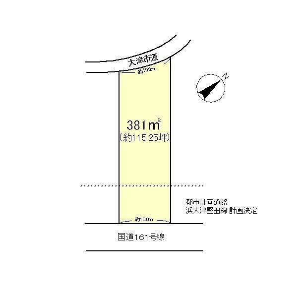 Compartment figure. Land price 18.5 million yen, Land area 381 sq m