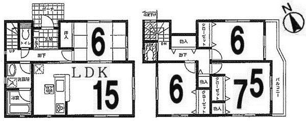 Floor plan. (1 Building), Price 20,900,000 yen, 4LDK, Land area 130.98 sq m , Building area 99.22 sq m