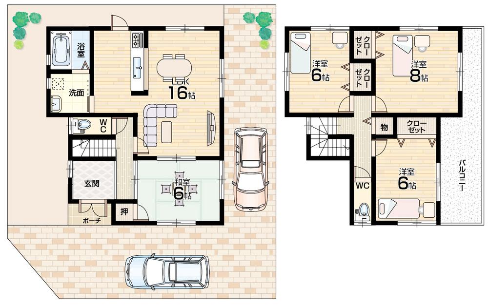 Floor plan. (No. 1 point), Price 23.8 million yen, 4LDK, Land area 151.59 sq m , Building area 98.01 sq m