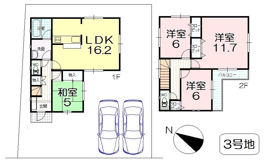 Floor plan. 15.8 million yen, 4LDK, Land area 169.45 sq m , Building area 100.84 sq m