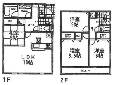Floor plan. 19.9 million yen, 4LDK, Land area 143.75 sq m , Building area 99.63 sq m 4LDK