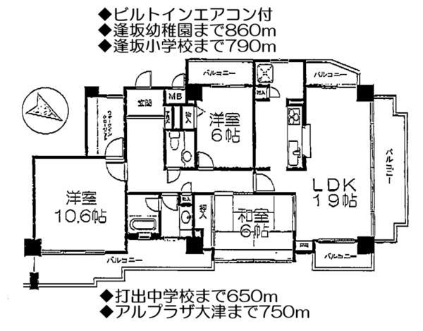 Floor plan. 3LDK+S, Price 24,800,000 yen, Footprint 104.04 sq m , Balcony area 28.54 sq m
