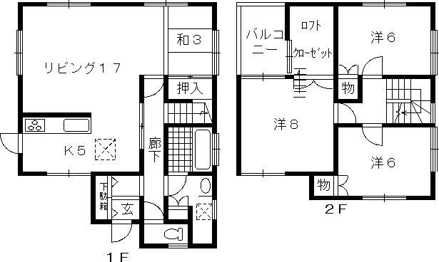 Floor plan. 20.8 million yen, 4LDK, Land area 115.27 sq m , Building area 102.67 sq m