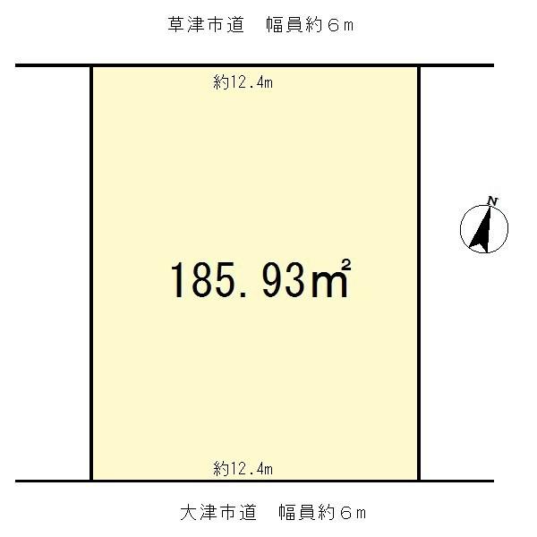 Compartment figure. Land price 18.5 million yen, Land area 185.93 sq m