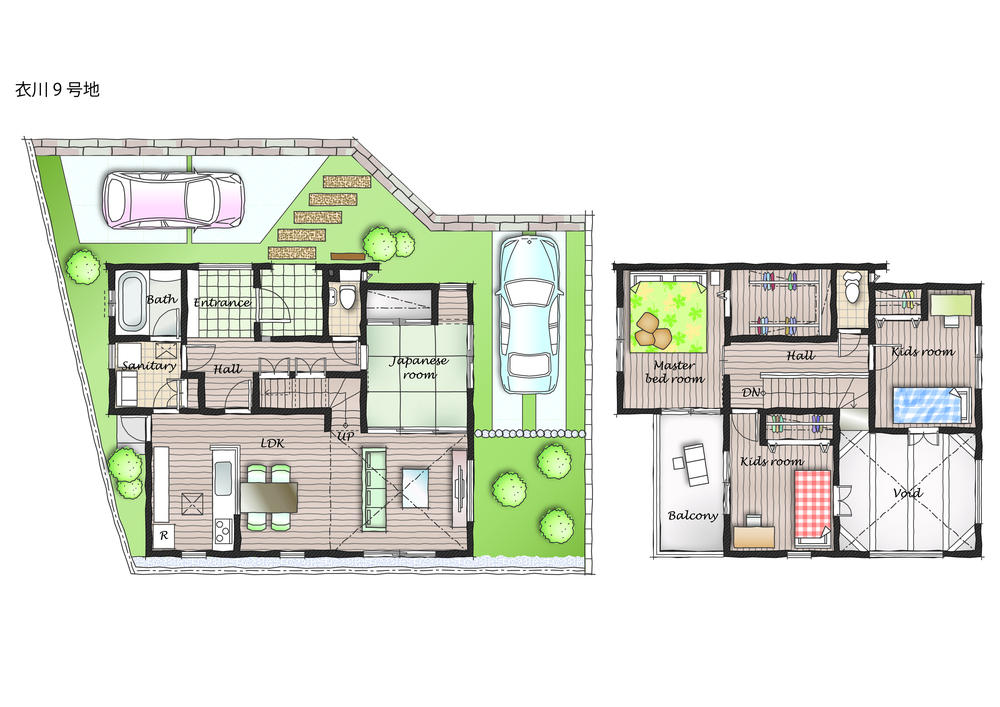 Floor plan. (No. 9 locations), Price 33,580,000 yen, 4LDK, Land area 124.72 sq m , Building area 101.85 sq m