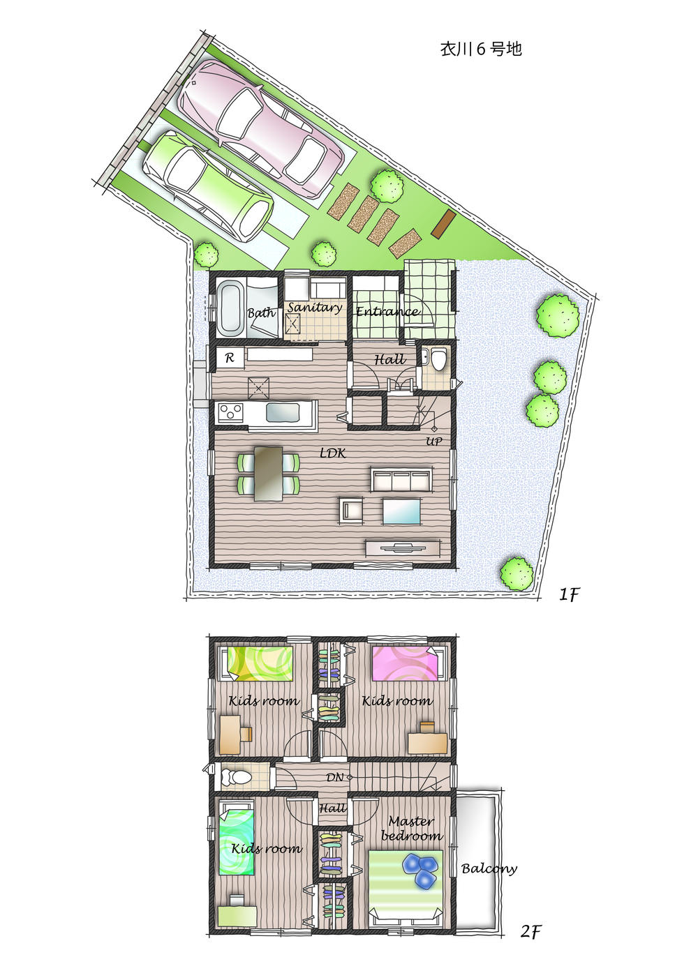 Floor plan. (No. 6 locations), Price 26,869,000 yen, 4LDK, Land area 123.82 sq m , Building area 96.05 sq m
